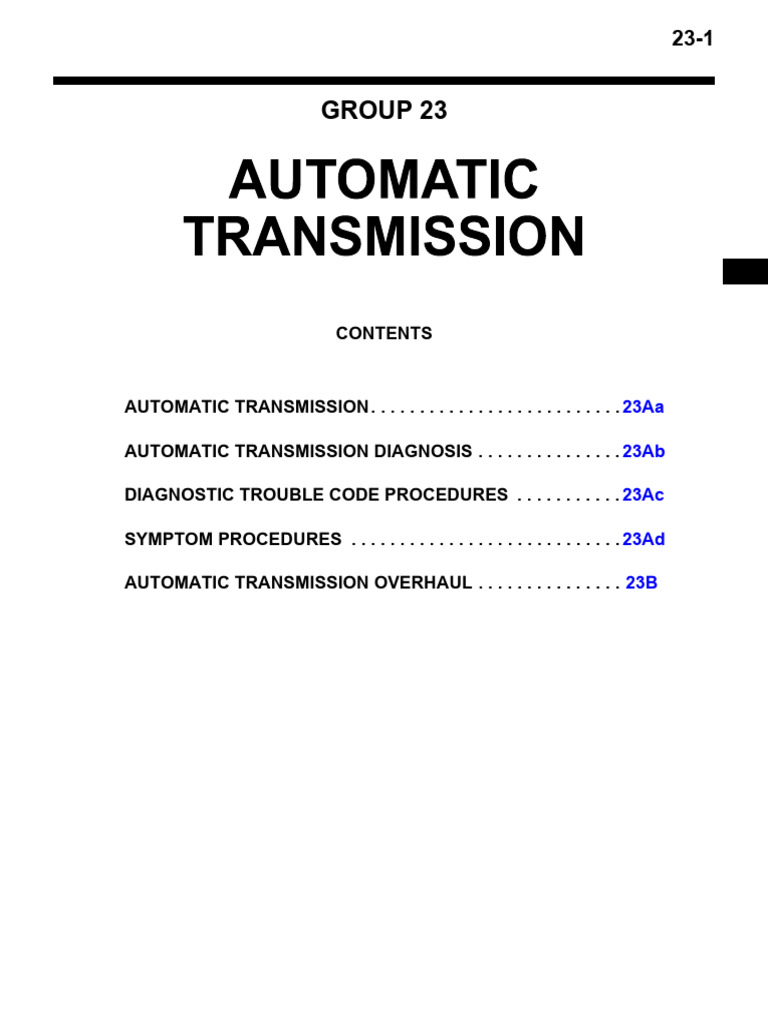 Automatic Transmission Guide | PDF
