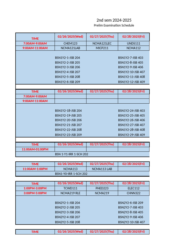 BSc 2nd Year Exam Schedule 2025 | PDF | Qualifications | Educational ...