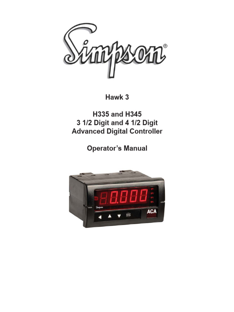 Hawk 3 Advanced Digital Controller Manual | PDF | Menu (Computing ...