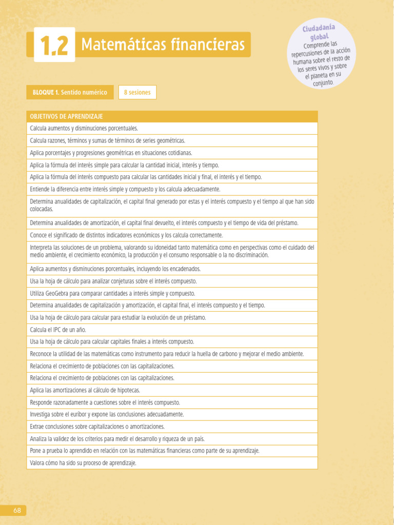 Matemáticas Financieras y Sostenibilidad | PDF | Interés | Interés ...
