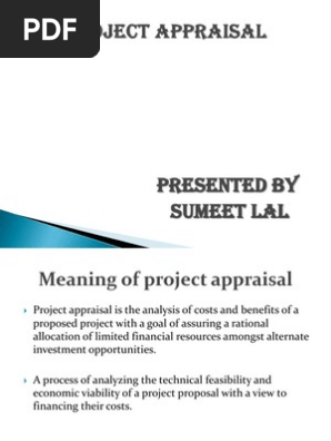 Project Appraisal