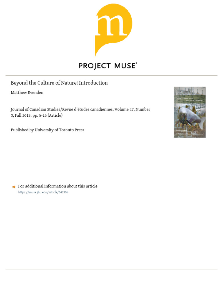 Beyond The Culture of Nature Introduction | PDF | Nature | Sustainability