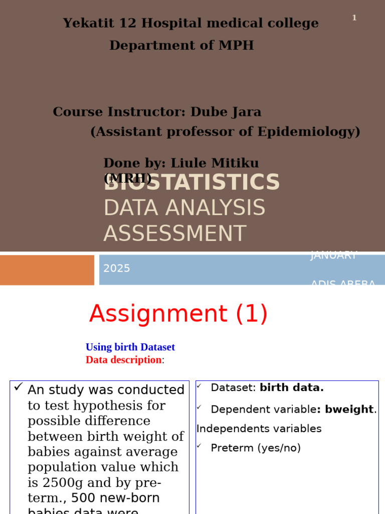 Luile M Data Analyis Assigment | PDF | Student's T Test | Statistical ...