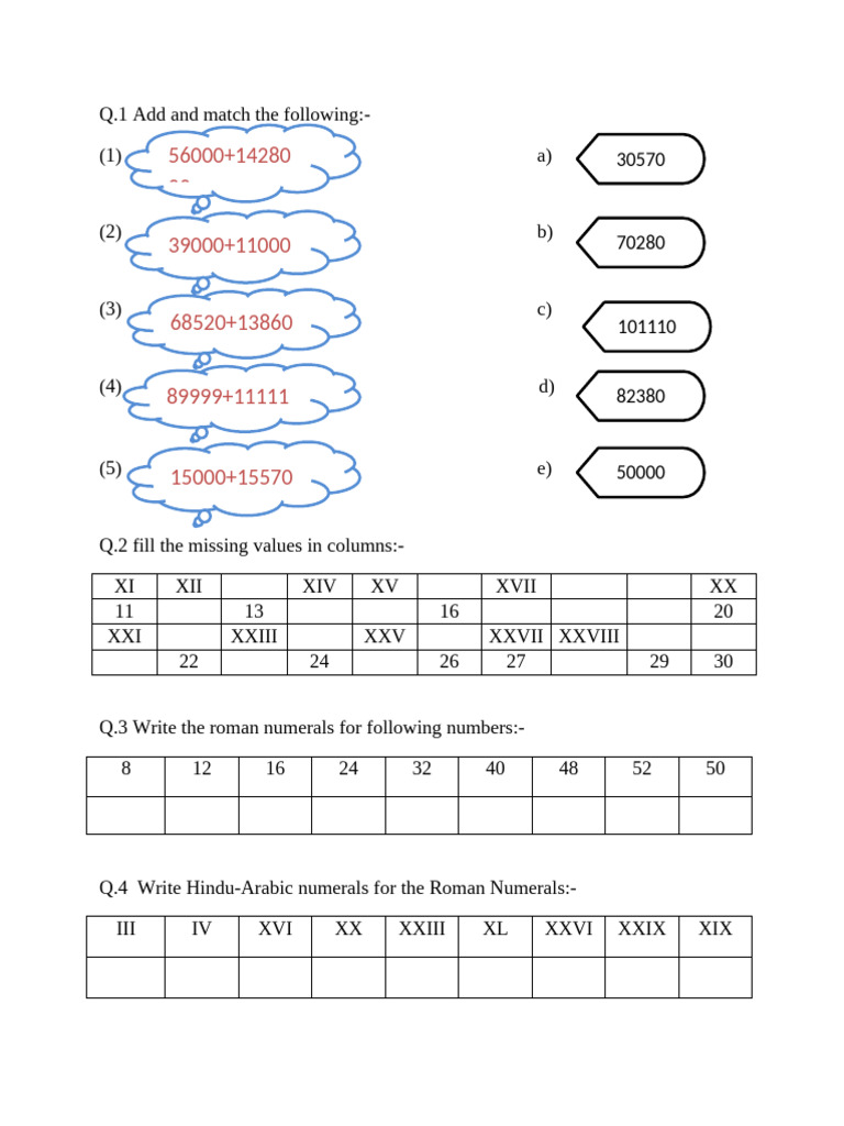 Maths Summer Worksheet | PDF