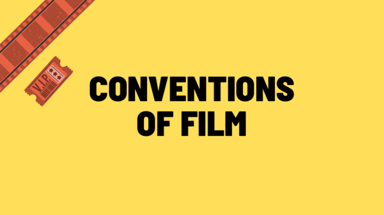 Red and Yellow English Conventions of Film Presentation | PDF
