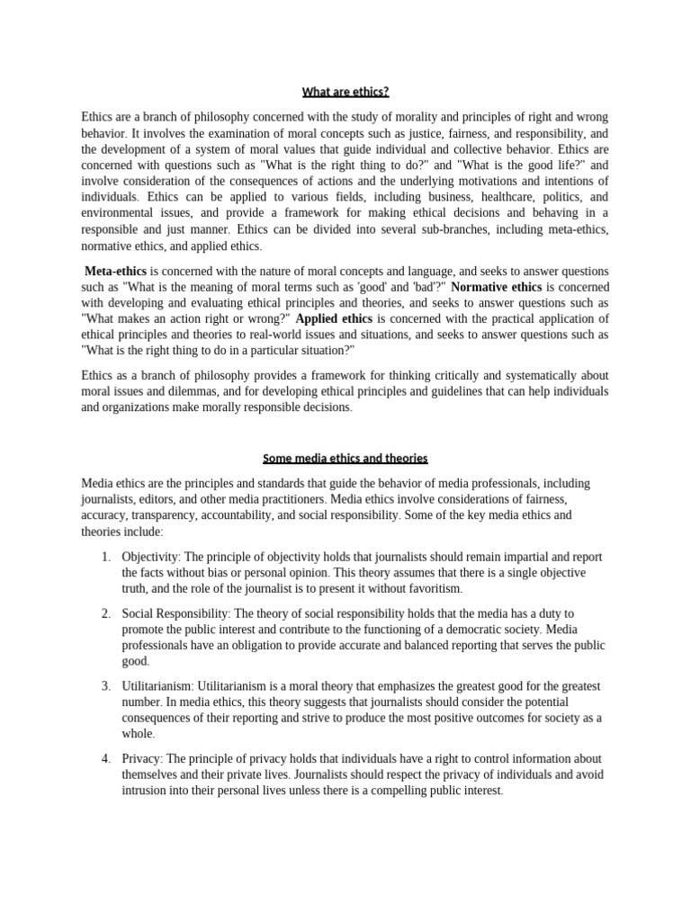 Understanding Virtue Ethics in Media | PDF | Virtue Ethics | Morality