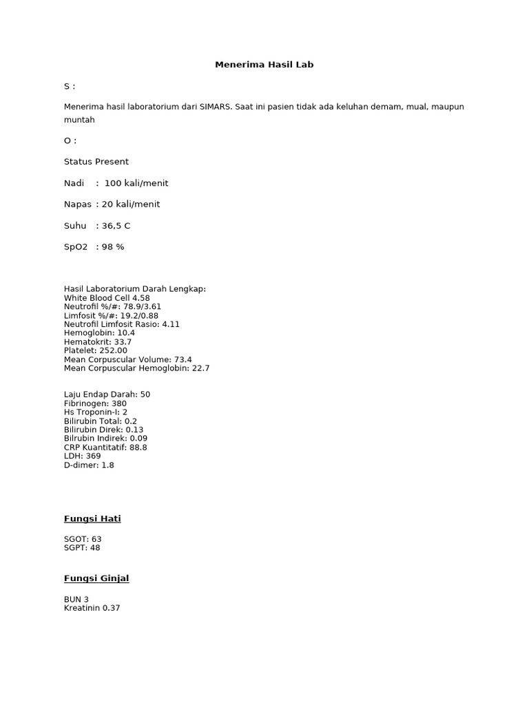 Mal Menerima Hasil Lab | PDF