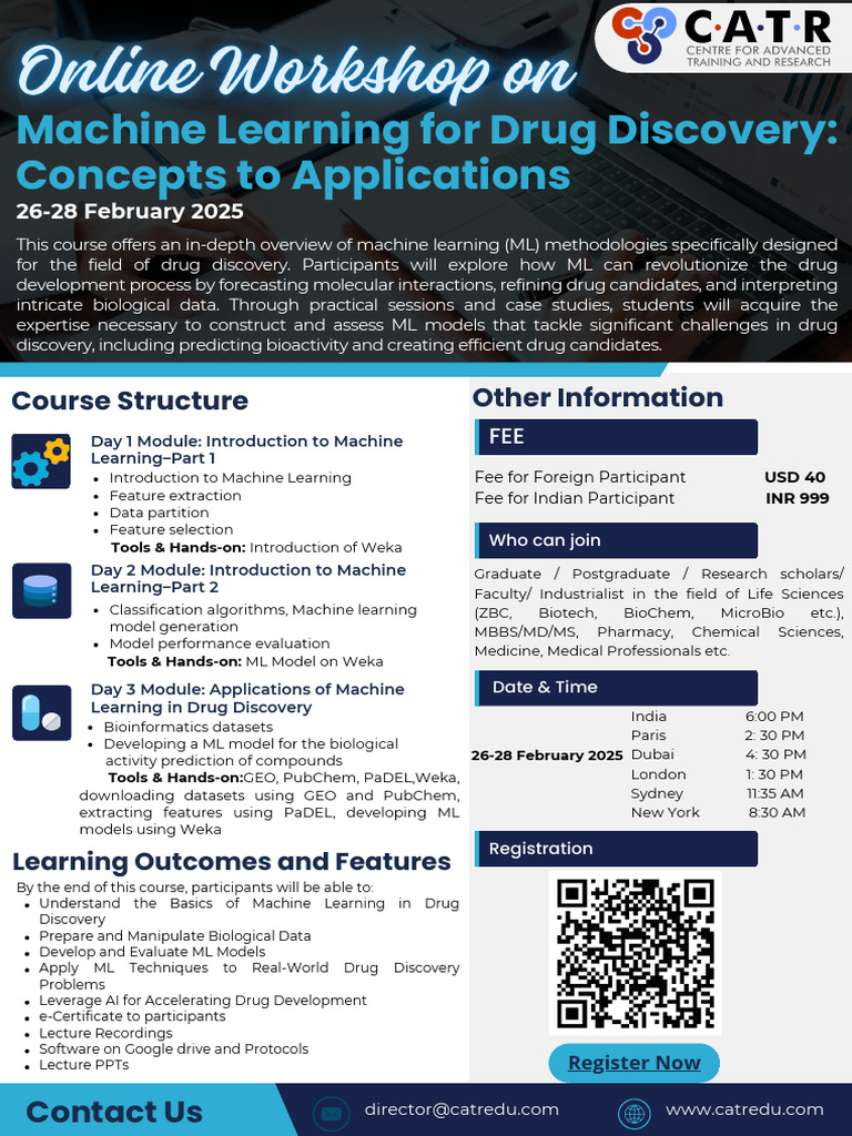 ML Workshop for Drug Discovery | PDF | Machine Learning | Drug Discovery