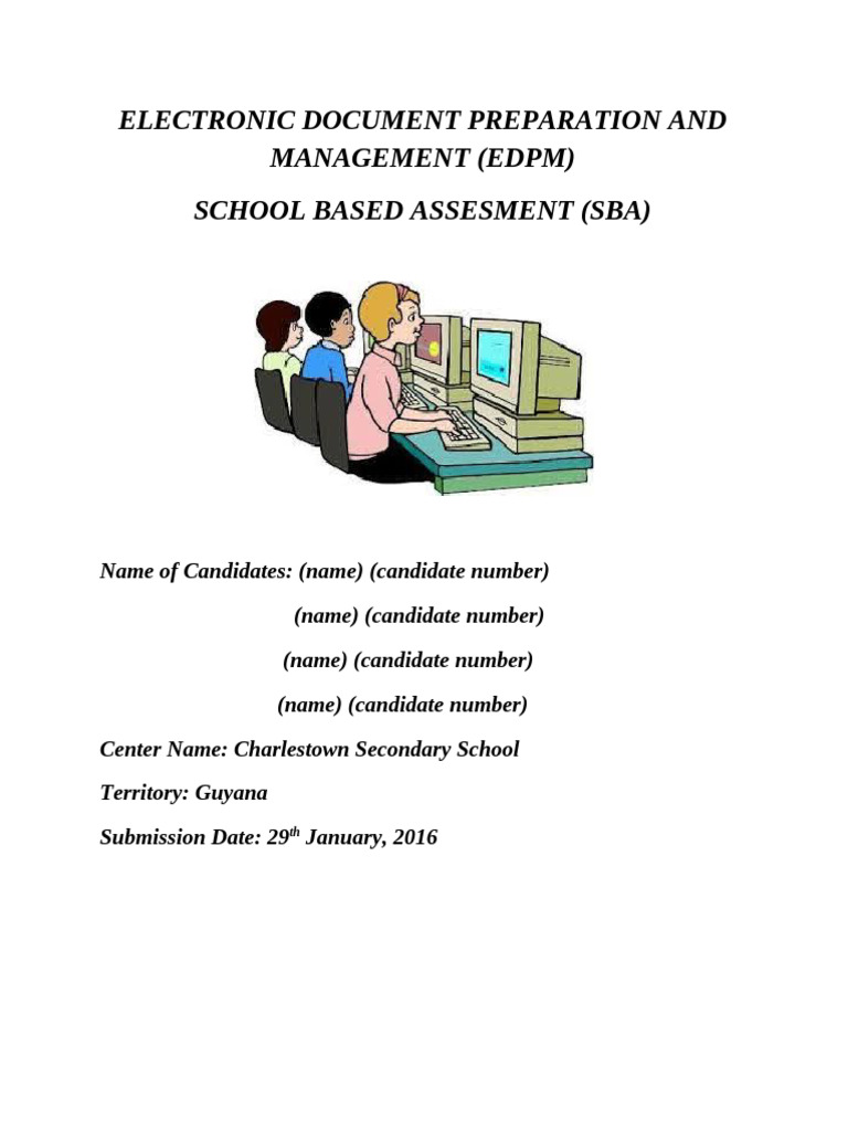 EDPM SBA Sample for Guyana 2025 | PDF