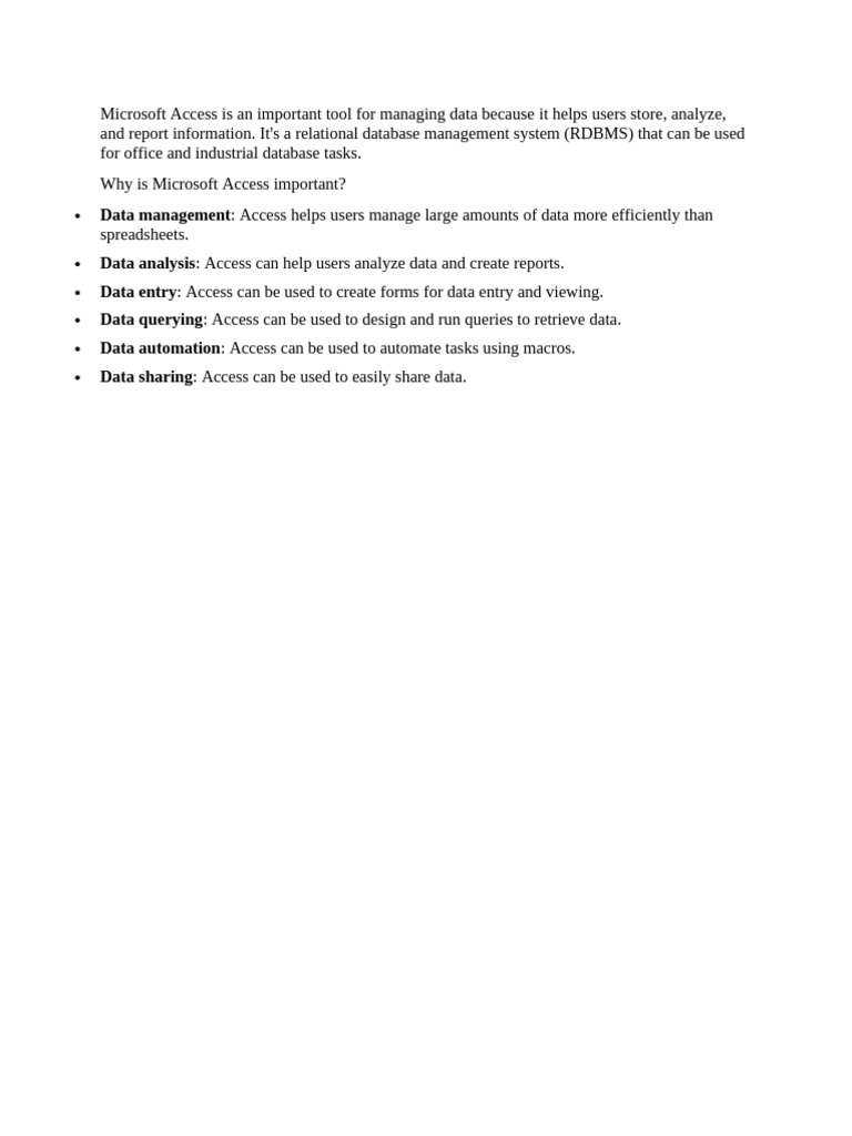Benefits of Microsoft Access Training | PDF | Microsoft Access | Databases
