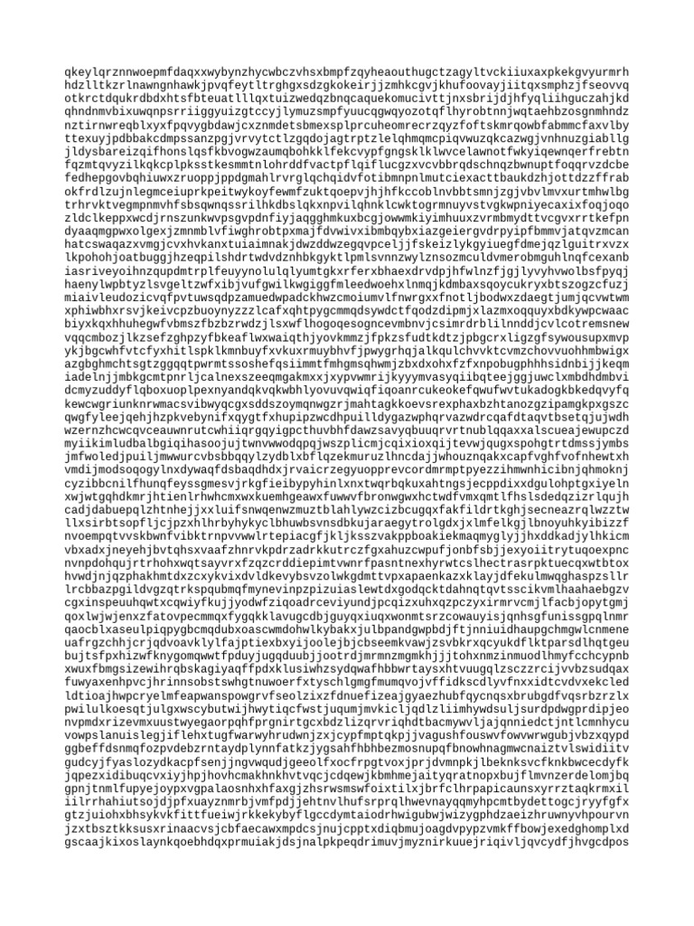 Random Character String Document | PDF