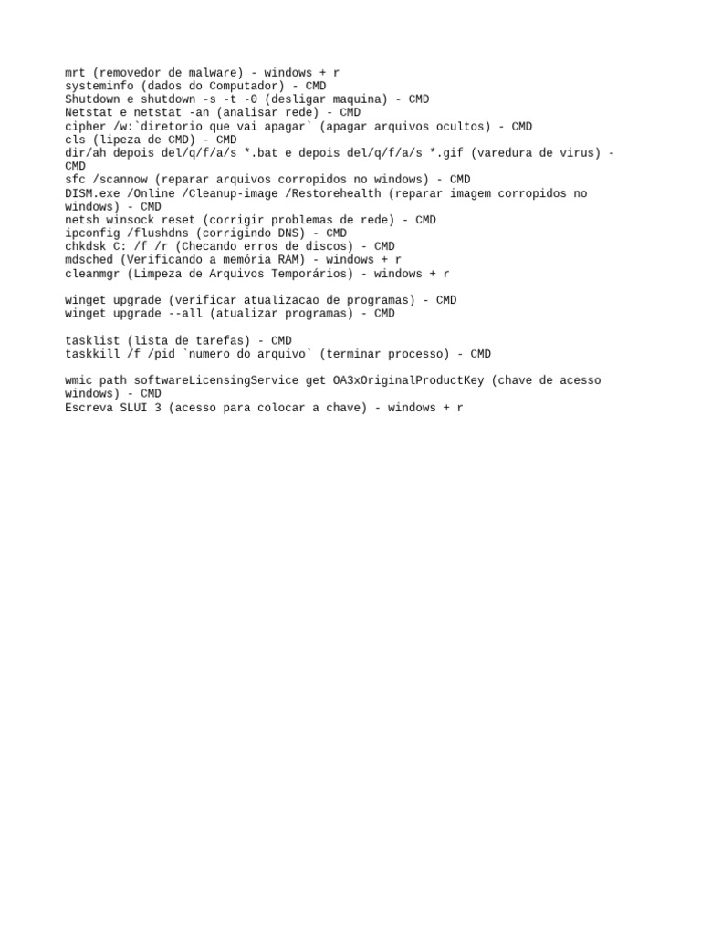 Comandos | PDF