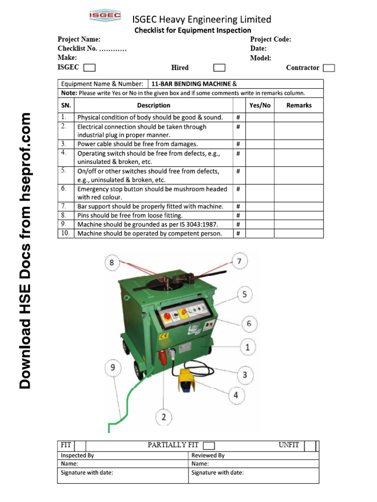 Project Checklist for ISGEC Contractors | PDF