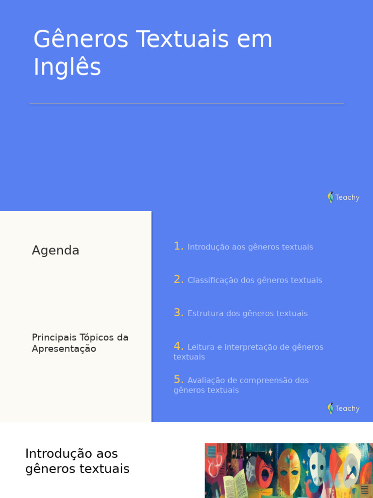 Gêneros Textuais em Inglês: Classificação e Prática | PDF | Intenção ...