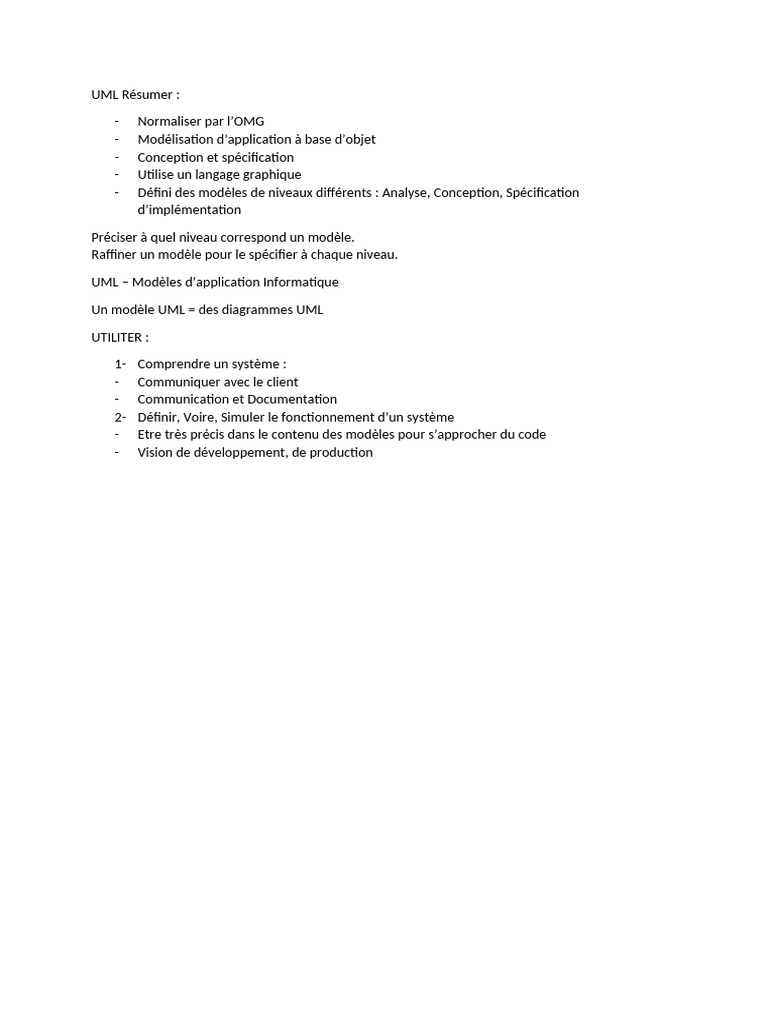 UML : Modélisation et Spécification Systèmes | PDF