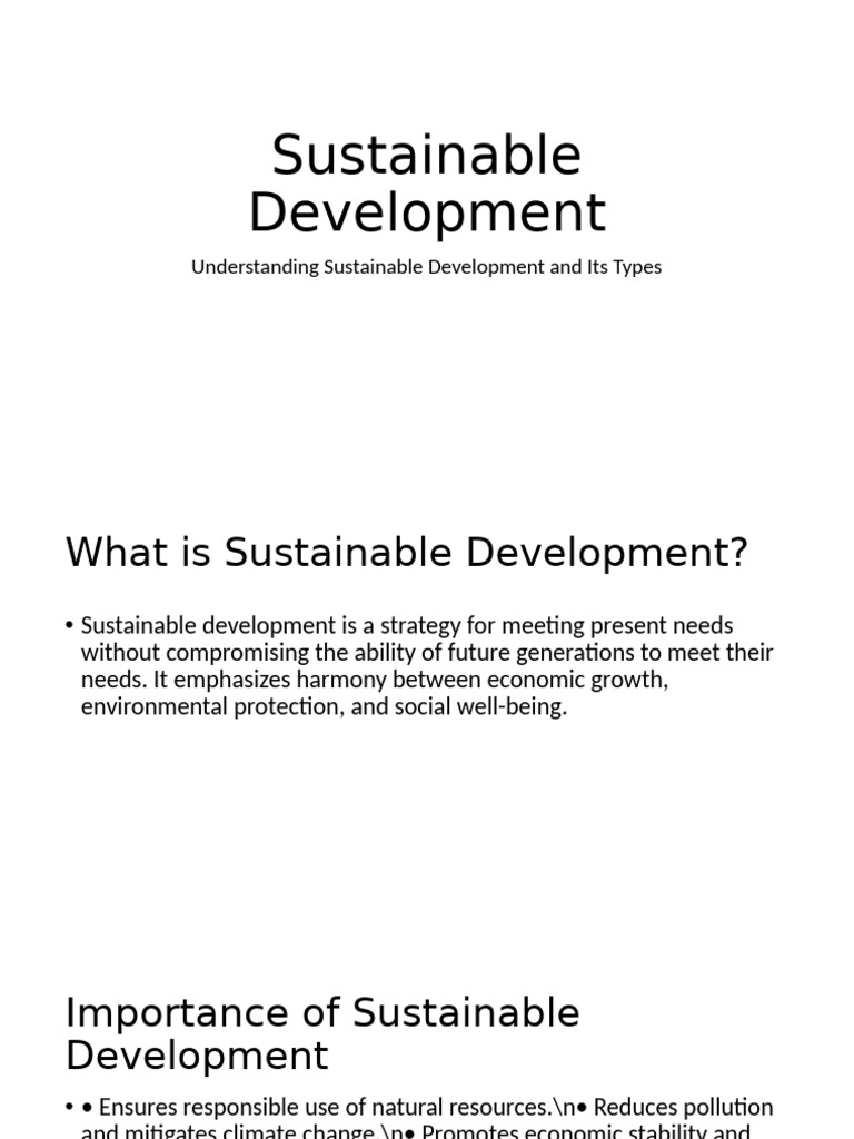 Understanding Sustainable Development | PDF | Sustainability ...