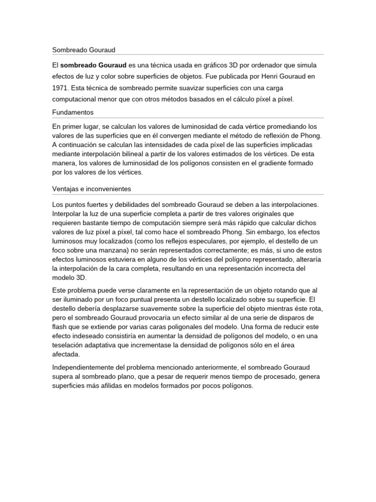 Sombreado Gouraud Final | PDF | Gráficos de computadora 3 D | Gráficos ...