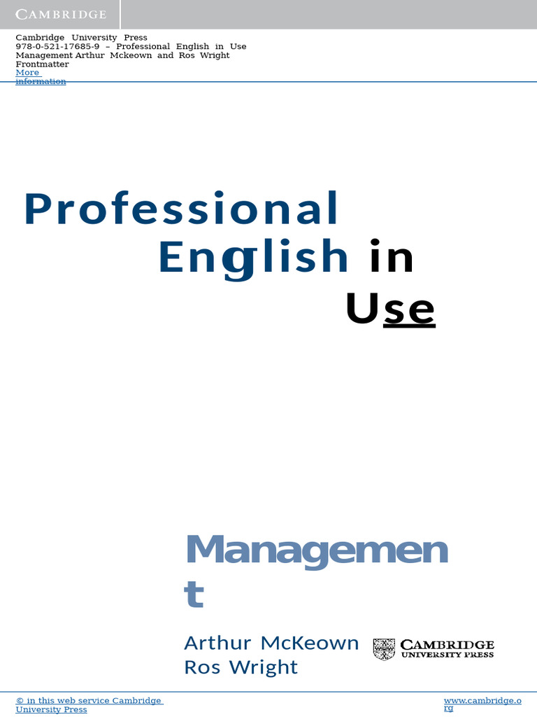 Professional English In Use Pdf