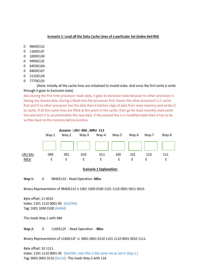 Data Cache Operations for Set 0x3784 | PDF | Cpu Cache | Computer ...