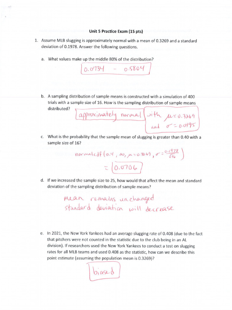 Unit 5 Practice Exam Answers Pdf