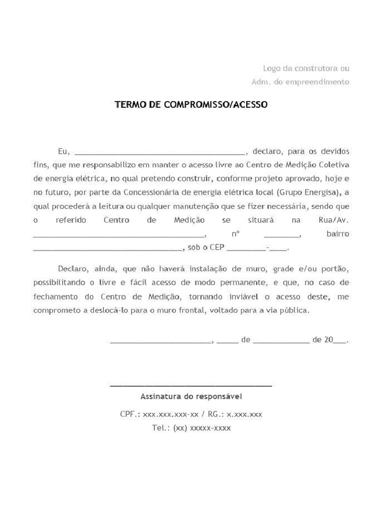 Termo de Compromisso | PDF