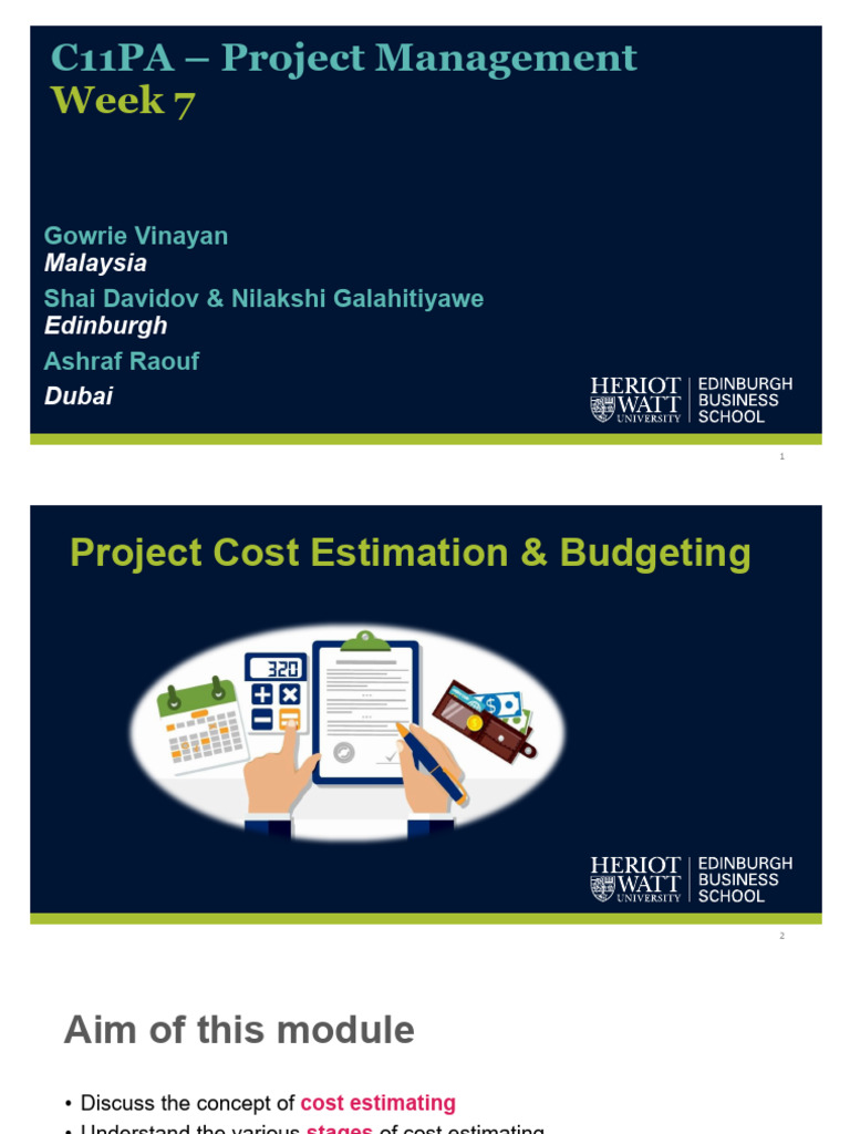 Cost Estimation in Project Budgeting | PDF | Business