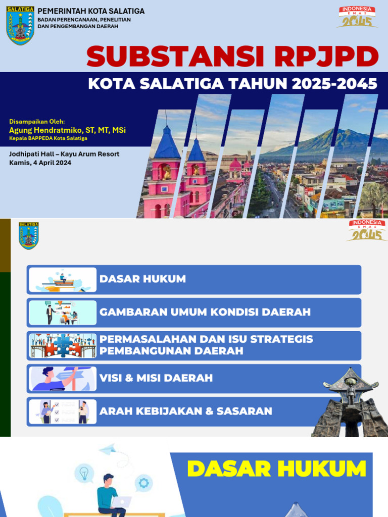 RPJPD Salatiga 2025-2045: Visi dan Kebijakan | PDF