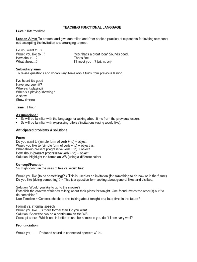 TTT Function LP Making and Accepting Invitations | PDF | Speech ...