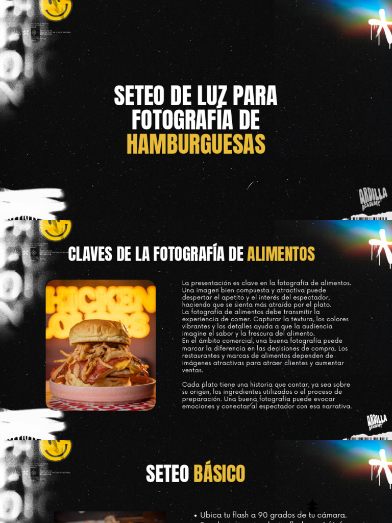 Seteo de Luz para Fotografia de Hamburguesas Ardilla | PDF