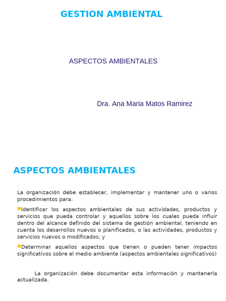 Aspectos Ambientales | PDF | Contaminación | Entorno natural