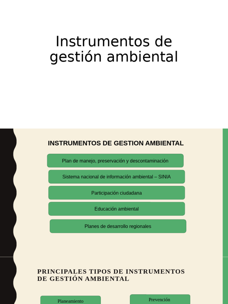Instrumentos Clave en Gestión Ambiental | PDF | Entorno natural ...