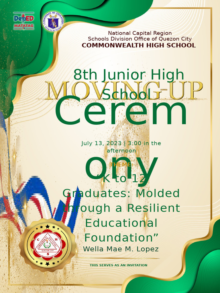 Junior High School Moving Up Ceremony | PDF