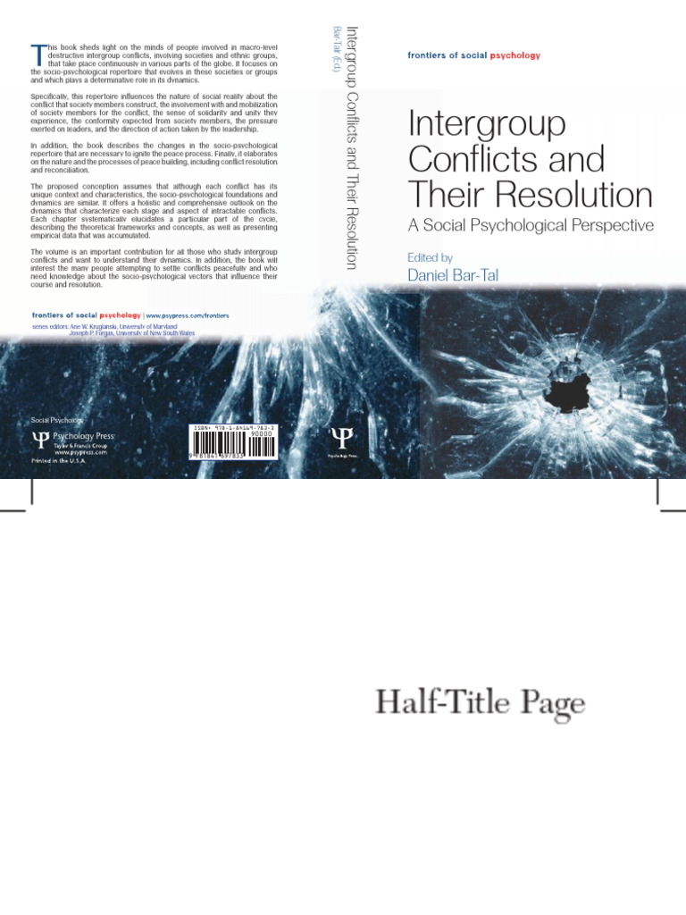 Intergroup Conflicts and Their Resolutio | PDF | Social Psychology ...