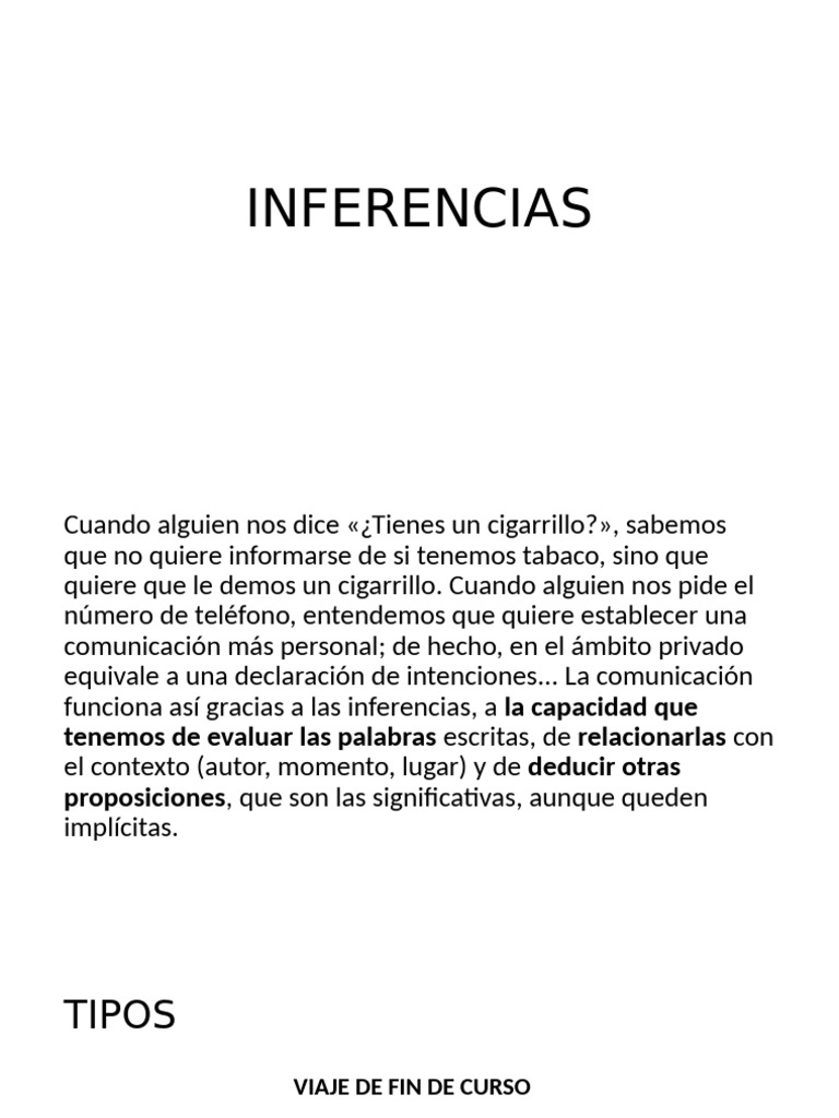 INFERENCIAS | PDF | Inferencia | Razonamiento deductivo