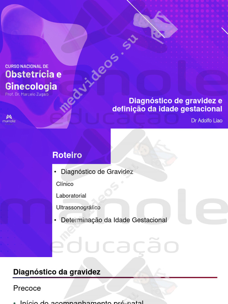 Diagnóstico e Idade Gestacional na Gravidez | PDF | Gravidez | Menstruação