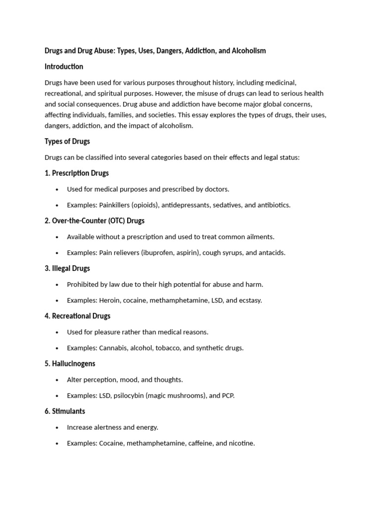 Drugs and Drug Abuse | PDF | Psychoactive Drugs | Substance Abuse
