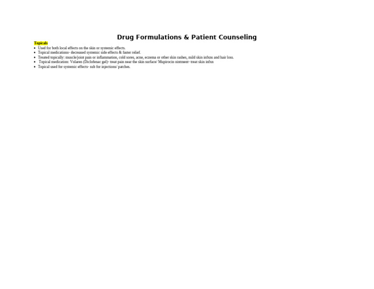 Topical Formulation | PDF - Or Topical Form