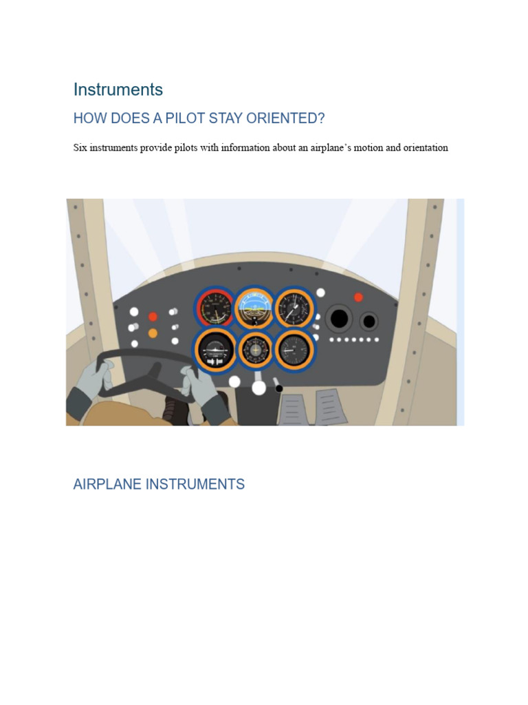 Flight instruments | PDF | Aviation | Aerospace