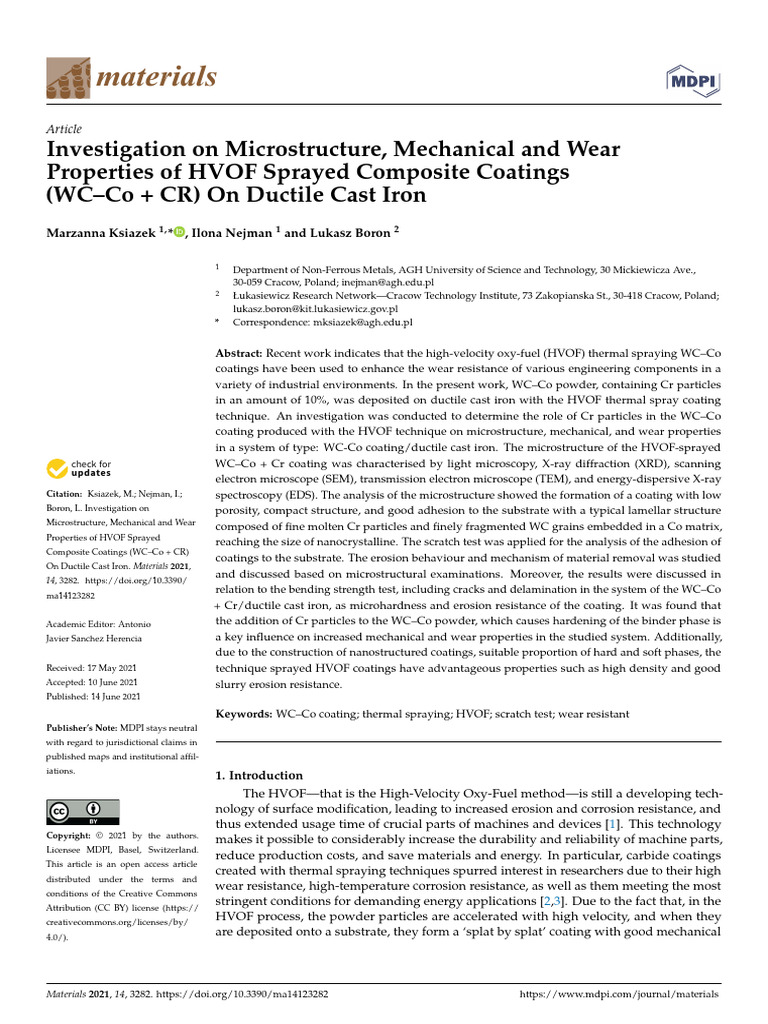 Investigation On Microstructure Mechanical and Wea | PDF | Wear ...