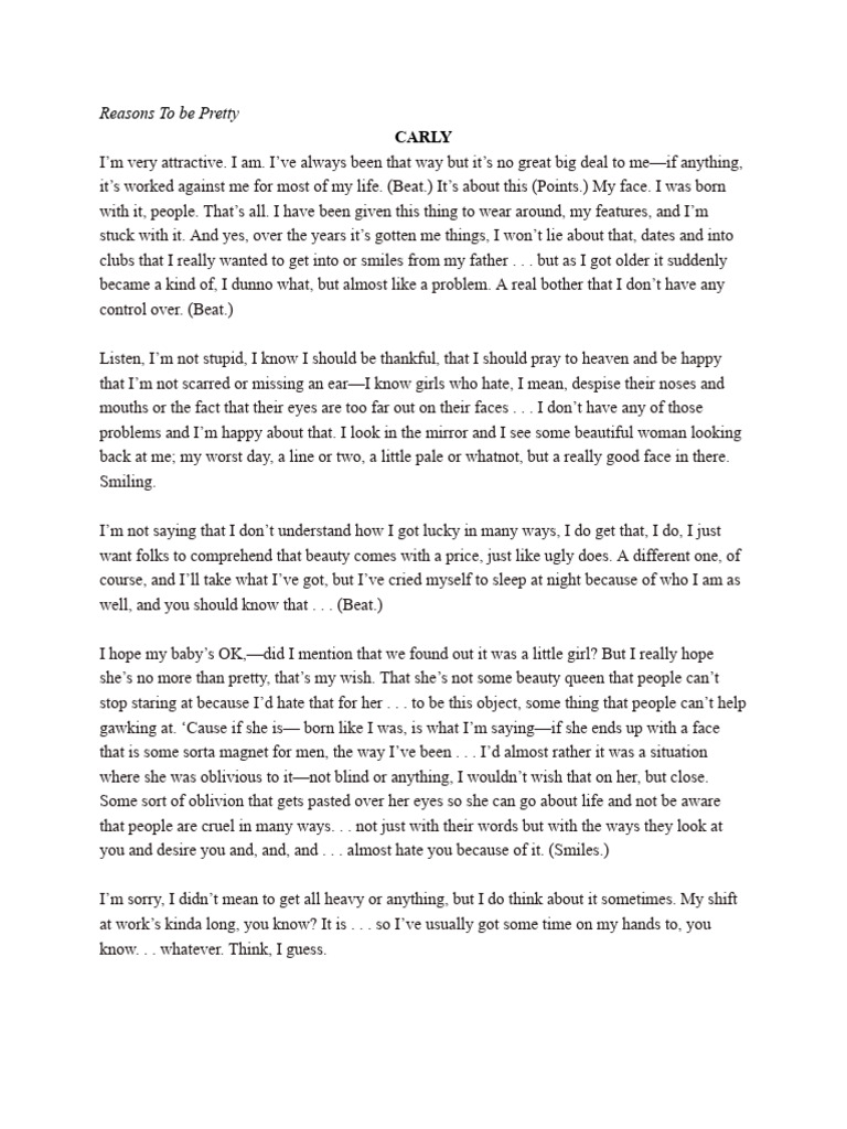 Monologues Female Characters From Plays Pdf