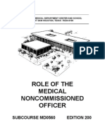 US Army Medical Course MD0560-200 - Role of the Medical Non Commissioned Officer