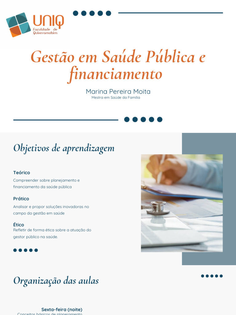Gestão e Financiamento em Saúde Pública | PDF | Orçamento | Planejamento