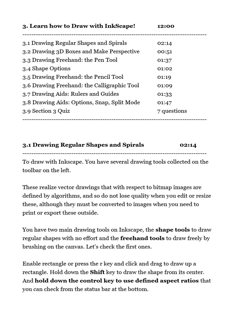 3. Learn how to Draw with InkScape | PDF | Ellipse | Drawing