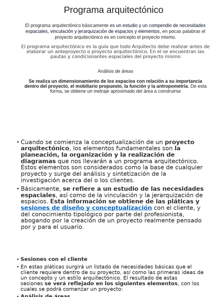 Programa Arquitectónico y Ab | PDF | Diseño
