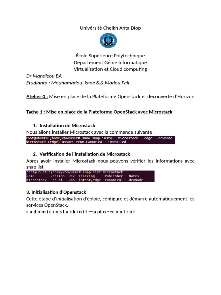 Installation et découverte d'OpenStack | PDF | OpenStack | Informatique