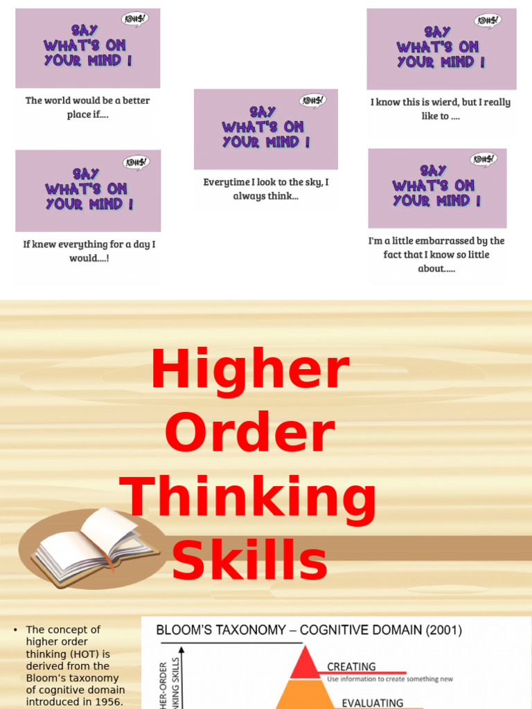 Enhancing Higher Order Thinking Skills | PDF