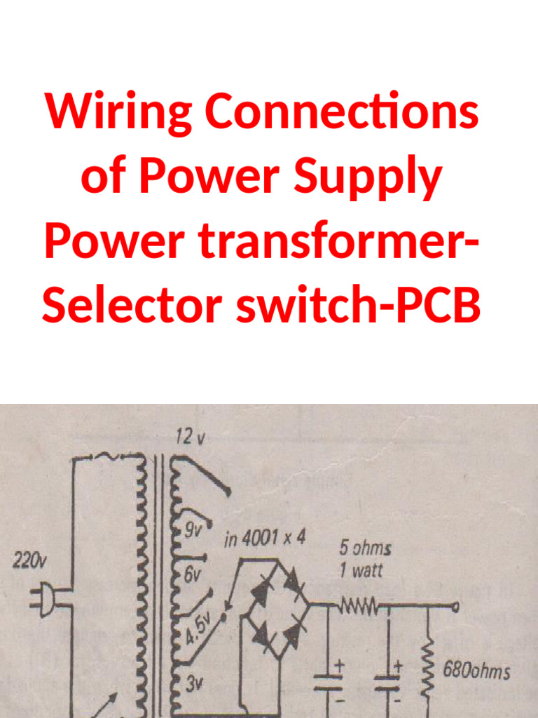 Wiring Connections of Power Supply | PDF