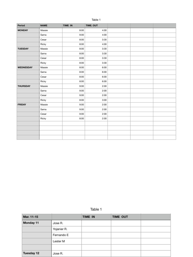 Time sheet copy | PDF