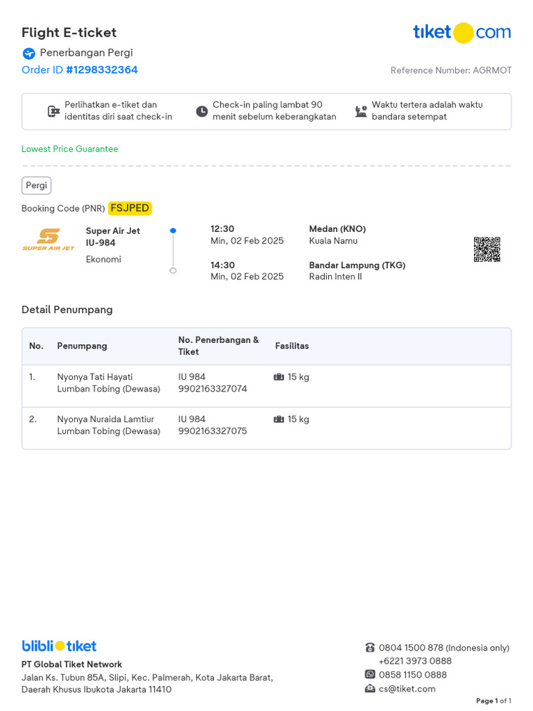 Panduan Check-in Super Air Jet | PDF