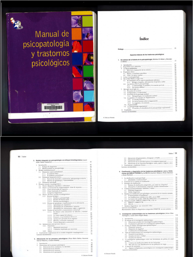 Manual de Psicopatologia y Trastornos Psicologicos | PDF